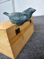 Bird Couple Bronze Garden Sculptures set of 2 picture