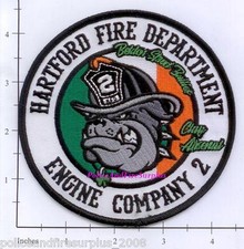 Connecticut - Hartford Engine 2 CT Fire Dept Patch  Irish Flag picture