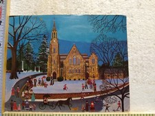 Postcard Second Congregational Church Greenwich CT Painting by Regi Klein picture