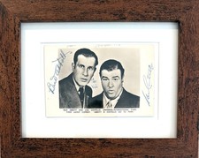 Bud Abbott & Lou Costello, Iconic Comedy Duo Mounted Hand Signed Photocard & COA picture