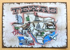 Postcard TX: State Map Texas  picture