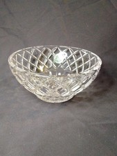 LENOX Fine Lead Crystal Cut Diamond Pattern Small Candy Bowl Trinket 3.5