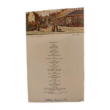 Vintage May 30th 1963 Holland America Line Nieuw Amsterdam Breakfast Menu Card picture