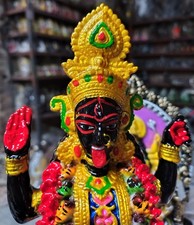 Kali Statue, 1 Foot Dakhin Kali Idol, Kali Murti For Home, Marble Dust Kali Idol picture