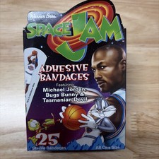 VTG 1996 Space Jam Adhesive Bandages Michael Jordan BUGS BUNNY sealed box picture