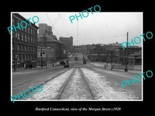 OLD 6 X 4 HISTORIC PHOTO OF HARTFORD CONNECTICUT VIEW OF MORGAN STREET c1920 picture
