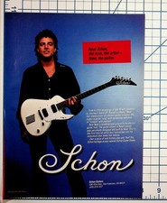 Neal Schon Journey Santana Schon Guitars 80s Vintage Magazine Ad Ephemera picture