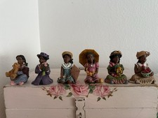Set Of 12 Young’s Inc. vintage African American Birthstone Figurines  picture