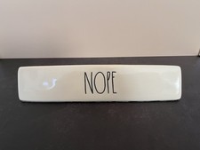 NEW Rae Dunn By Magenta Desk Sign Office Paperweight “NOPE