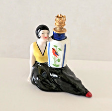 Vintage Antique Deco Perfume Bottle German Crown Top Flapper 1920s GORGEOUS picture