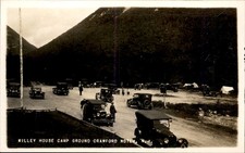 Crawford Notch NH Willey House Camp CARS c1920s-30s Real Photo Postcard bhn picture