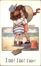 Tuck Agnes Richardson Little Kids Boy and Girl Hugging c1910 Postcard picture