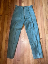 VINTAGE VIETNAM OG 107 SATEEN ARMY MILITARY TROUSERS PANTS 28 x 30,, picture