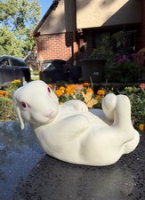 🐇 HTF Vintage Cybis White Porcelain Rabbit Bunny CUDDLES 🐇 So Cute picture