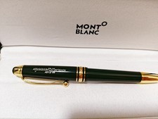 Mont.blanc Dark Jade Green Meisterstück Luxury Fountain Pen Gold Trim w/ Box picture