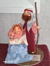 ANNALEE Nativity Set Mary Joseph Baby Jesus Handmade artist display 3pc 1986 E/C picture