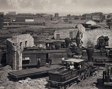 1864-1866 The Ruined Roundhouse of Atlanta - 8x10 Photo On 8.5x11 #4451 picture
