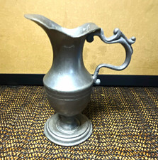 Vintage Quist Rein Zinn Pewter Mini Pitcher Ewer Ornate Handle Germany Decanter picture