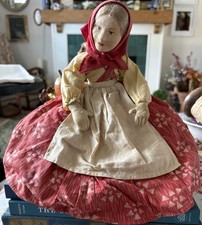 Vintage Russian Cloth Peasant Doll Teapot Cozy Insulated Quilted Skirt picture