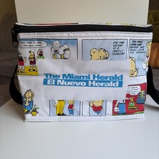 Vintage 1990s Mo Money Assoc Miami Herald Newspaper Comic Strip PVC Cooler Bag picture