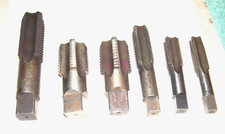 LOT of 6 MACHINIST  TOOLS LATHE MILL Machinist Lot of Pipe Taps, 7/8