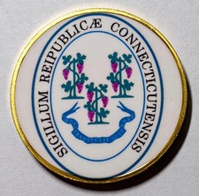 Connecticut State Seal Challenge Coin picture