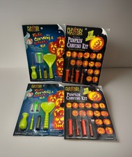 Vintage 2002 Pumpkin Masters Carving Kits Lot of 4 Halloween NOS Patterns Tools picture