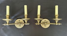 E.F. Chapman Leaf And Arrow Wall Sconce Pair Antique Burnished Brass picture