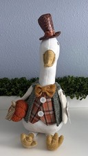GARDNERS EDEN Adorable Mr Duck Dressed Up For Thanksgiving Dinner 18” Tall NWT picture