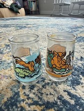 Lot of 2 Vintage Collectible Welch’s & The Loin King Simba’s Stride Jar #4 #5 picture
