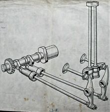 Autocar ORIGINAL 1946 drawing. Torsion bar operation of valves. picture