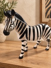 VINTAGE CERAMIC ZEBRA FIGURINE, 8