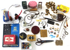 Junk Drawer Lot of Vintage & Antique Collectibles picture