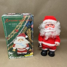 Vintage Walking Santa Claus Musical Toy Animated Plays 8 Songs picture