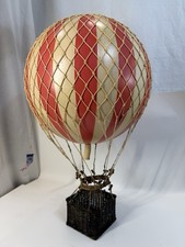 Authentic Models Royal Aero Hot Air Balloon Red Cream Stripe Hanging Decor picture