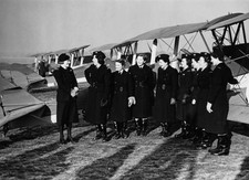Group of female ferry pilots each in uniform of ATA during Second - Old Photo picture