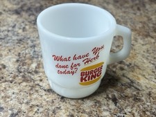 Vintage Rare Burger King Mug Fire King “What Have You Done For Herb Today? picture
