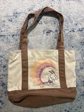 Rare Snoopy Surfing Vintage 1970s Small To Med Tote Bag Super Cool Good Cond. picture