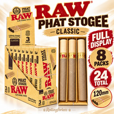 RAW Classic Phat Stogee 120mm Pre-Rolled Cones 3 Pack x 8 Display 24 Total picture