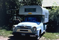 Orig 1962 Slide 1957 International Harvester A-100 Pickup Truck Camper H66 picture