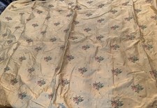 FABULOUS Vintage Embroidered Floral Fabric Textile 55” x 73” RARE RARE RARE picture