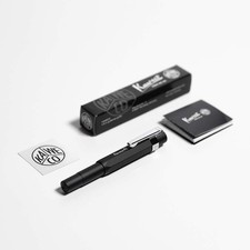 Kaweco AL Sport Fountain Pen Black Fine Nib Octagonal Chrome Clip picture