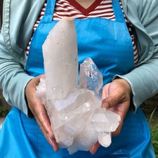 4.33LB Natural Transparent White Quartz Crystal Cluster Specimen Healing 6602 picture