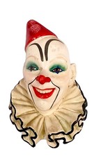 Clown Face Plaque Sculpture Legend Products Bossons Chalkware F. Wright Clown #5 picture
