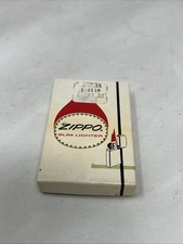 Vintage 1970's Zippo Slim Chrome Lighter Korea Buddha w/ Box picture