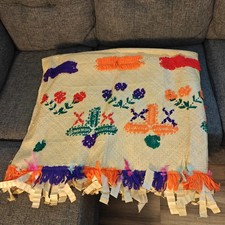 Vintage Tongan Polynesian Pandanus Woven Mat Textile Wall Hanging 64” x 48” picture