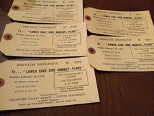 VINTAGE TICKETS/TAGS LOT OF 5 UNITED SYNAGOGUE LOWER EAST SIDE MARKET PLACE 1978 picture