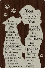 Funny Retro Metal Tin Sign I Know I'M Just A Dog Bathroom Decor Poster Wall A... picture