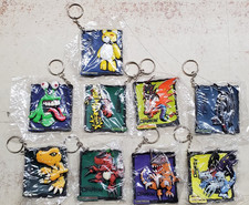 Vintage 1990s Digimon Keychain Set of 9 Soft Vinyl Magnetic Keychains NIP picture