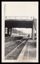 Vintage 1946 C&NW Railroad Train Station Photograph Winnetka IL picture